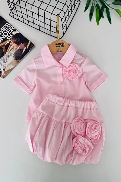 Minigimin Cicileri My Little One's Cicileri Rose Detailed Girls' Balloon Skir...