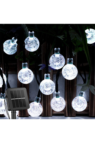 Choice5 5M20LED1pc White Solar String Lights Outdoor 60 Led Crystal Globe Bub...