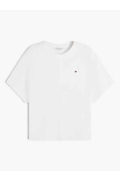 Tommy Hilfiger CODY REG BATWING C-NK SS TEE Kadın Beyaz T-Shirt - WW0WW49926