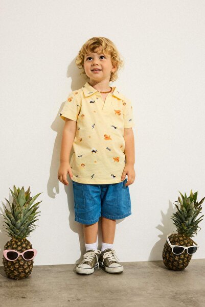 DeFacto Animal Printed 2-Piece Set for Baby Boy H3328A526Sm
