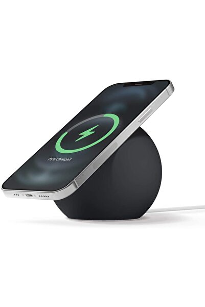 choice2 Black Magnetic Wireless Charging Stand Round Charging Base Desktop Si...