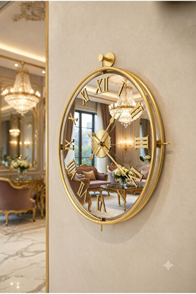 Mgs DUVAR SAATİ TİNATTİ GOLD BRONZ ROMA (BÜYÜK BOY ) duvar saati