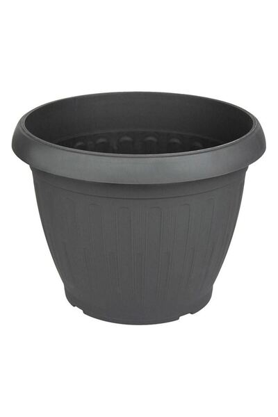 BAMI NETWORK Ghiveci flori plastic antracit 20x18cm 3.2l decor gradina