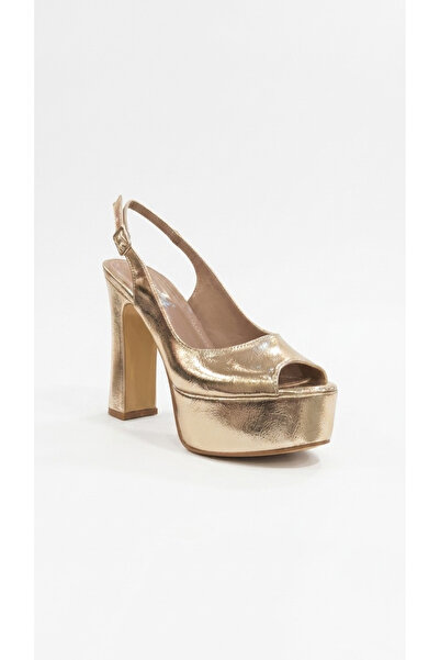 Ustalar Ayakkabı Çanta Gold women's high heeled shoe 634.501