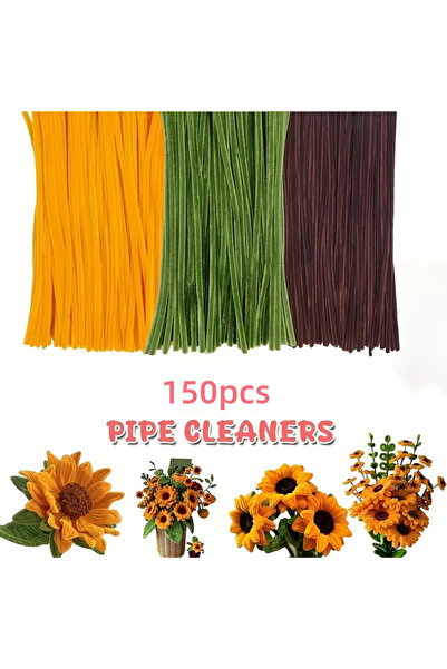 choice2 150pcs sunflower 150/300pcs Pipe Cleaners Chenille Stem Craft Flower ...