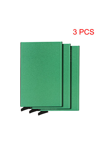 Choice11 Green 3PCS Rfid Holder Metal Thin Slim Smart Wallet Men Women Wallet...