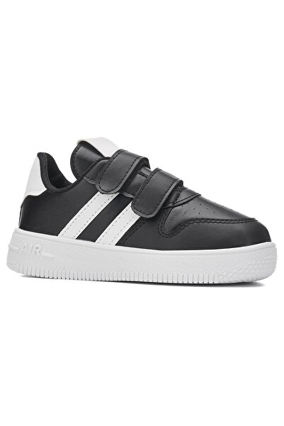 İmerShoes Günlük Kız Erkek Çocuk Turuncu Beyaz Sneaker Cırtlı Çift Şeritli Ra...
