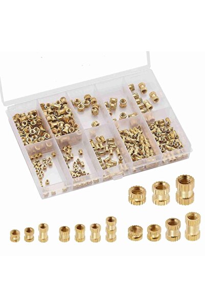 Choice 280PCS M2 M2.5 M3 M4 Female Thread Knurled Screw Nut Brass Threaded In...