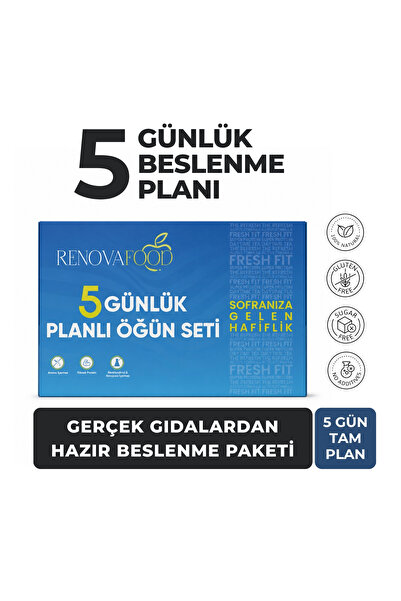 Renovafood 5 Gün Hazır Öğün Paketi 2 Ana 2 Ara Öğün Yüksek Protein & Yüksek Lif