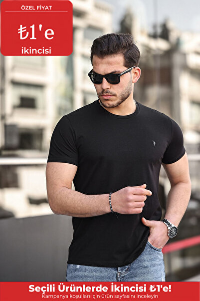 COMBİNE MİCHAİL Men's 100% Cotton Breathable Crew Neck Standard Fit Regular F...