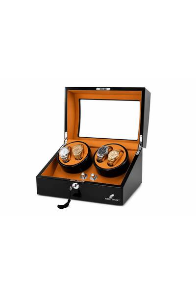STAND MARKET Otomatik Saat Kurma Kutusu (winder) Piano Brown 4+6 Kahve Içi Ta...