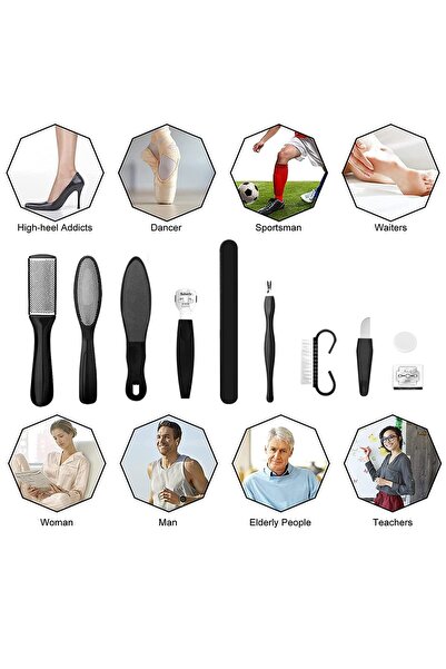 Choice طقم أدوات باديكير احترافية 10 في 1 من الفولاذ المقاوم للصدأ، 8/10/23 ق...