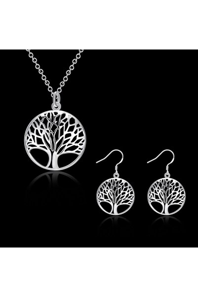 Choice 45CM 18 inches Hot Woman Jewelry Sets Silver Color Fine Retro Round Tr...