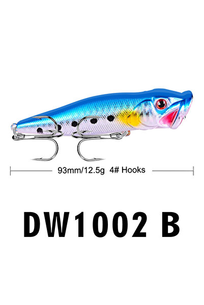 Choice B Hot Selling Popper Lure Topwater Bait Fishing Bait Hard Bait 93mm/12...