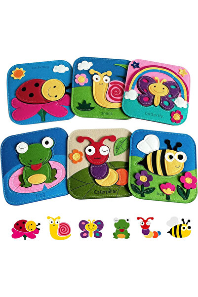 choice2 Felt Puzzles Montessori Toy Giraffe Busy Board 3D Felt Book For Fine ...