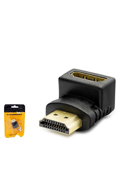 HADRON HDX1258 HDMI 90° Açılı Adaptör 1080p Siyah