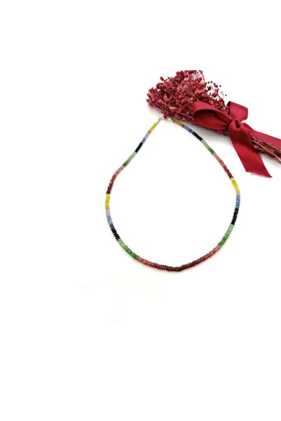 OSMANLI DEĞERLİ TAŞ Sertifikalı Doğal Taş Kolye- Yakut, Safir, Zümrüt