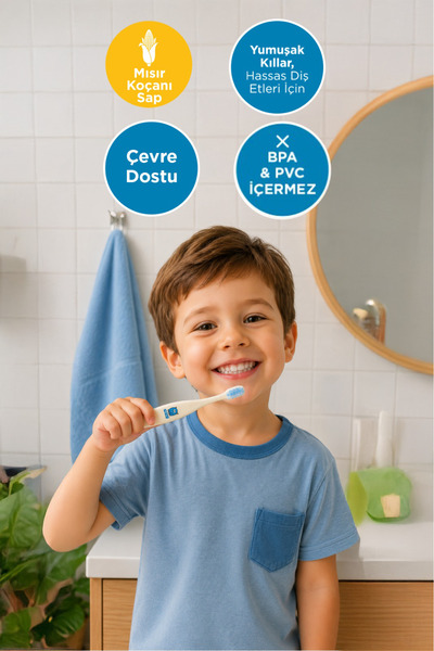 BABYTON 1-6 Yaş Ultra Yumuşak Ekolojik Diş Fırçası Coco