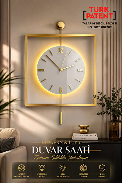 AGA KONSEPT Led'li Gold Quadro Yuvarlak Kristal Orta Boy, Modern Dekoratif Sa...
