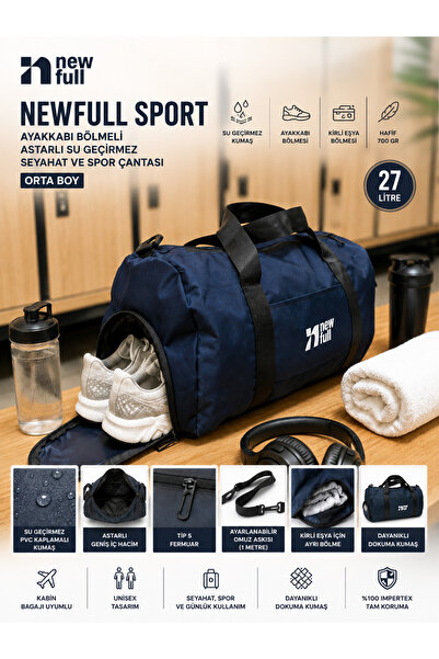 NEWFULL Sport Shoe Compartmented Waterproof Travel and Sport Bag - Medium Size