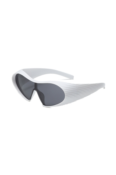 Choice White New Alien Uv Resistant Sunglasses, Punk Goggles, Futuristic Y2k ...