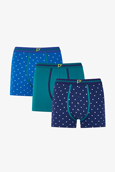 Penti Men's Game Top Patterned 3-Piece Boxer Set