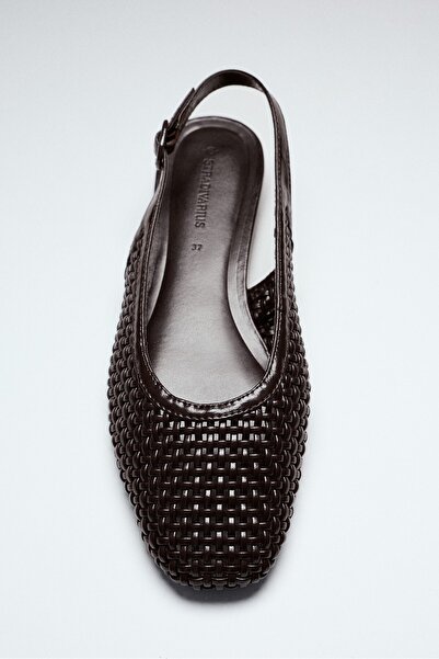 Stradivarius Braided slingback ballet flats