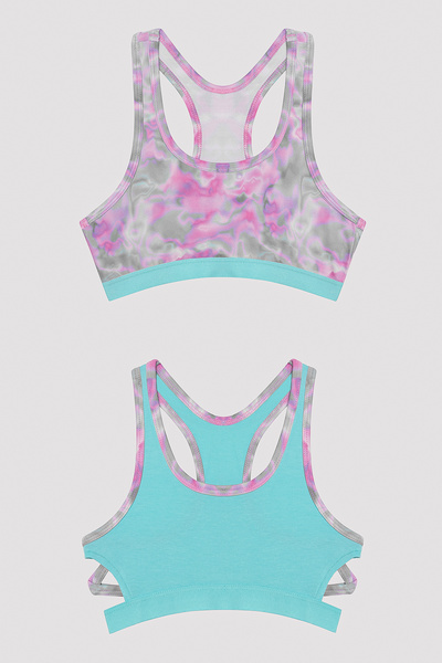 Penti Kız Çocuk Summer Colors Çok Renkli 2li Spor Üst