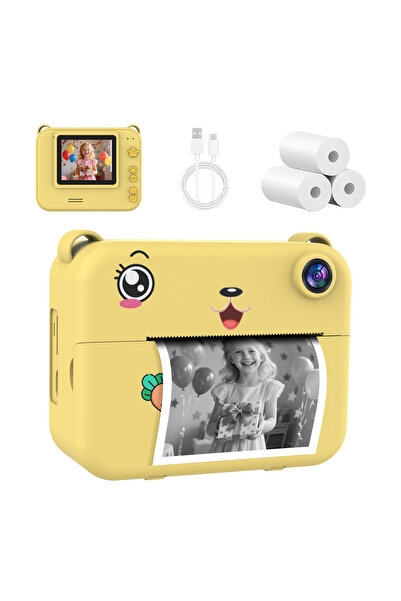 Choice Yellow Children Digital Camera Photography Instant Camera 1080P HD Dua...