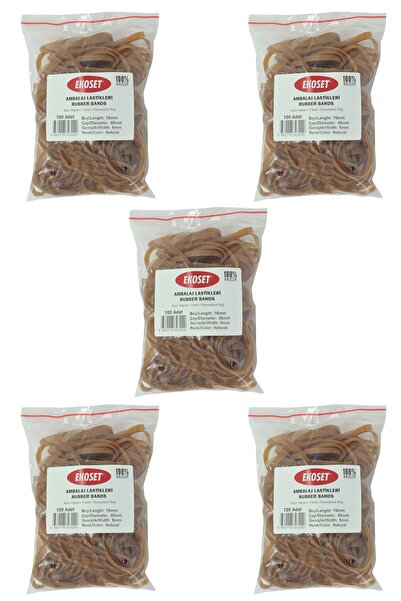 ekoset Wide Rubber Pack Packaging Case Rubber 70x5 mm 500 Pieces