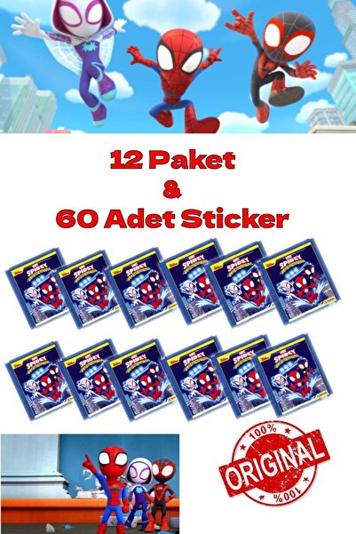 Open Toys Panini Spidey and His Amazing Friends - 12 Pack & 60 Pieces Stickers