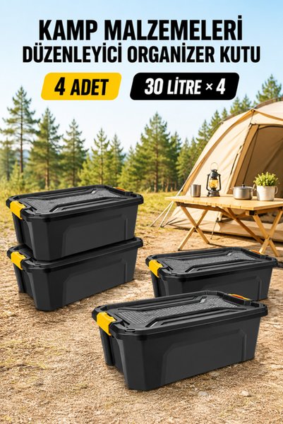 Begin Power Kamp Malzemeleri Düzenleyici Organizer Set 30 Litre X 4 Adet