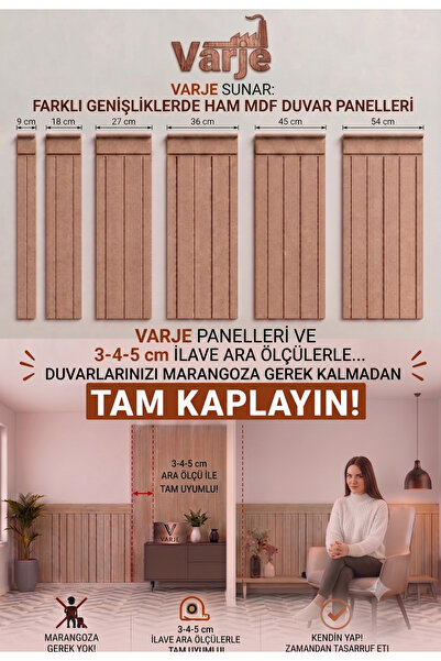 varje think outside the box Dekoratif Duvar Paneli ( 54 X 100 Cm ) Boyanabili...