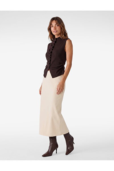 Koton Soft Textured Buttoned Draped Pattern Detailed High Collar Knitwear Vest