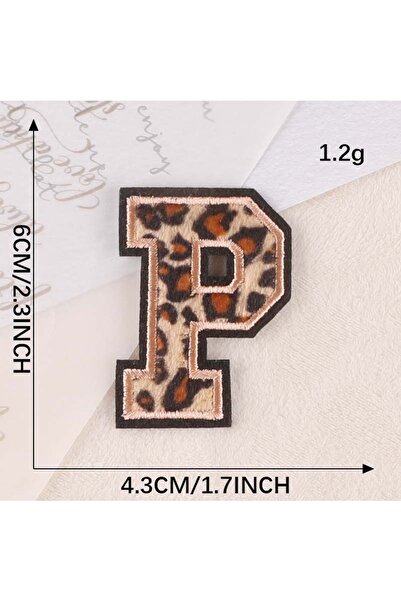 Choice15 P A~Z English Alphabet Letters Badge Patches,Leopard Print Applique ...