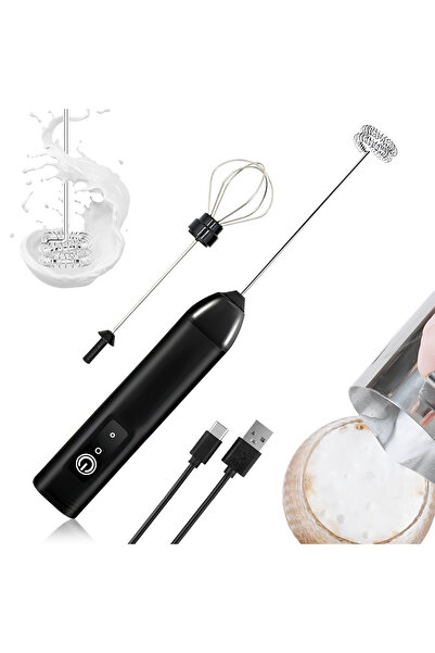 choice2 Black Dual-Beater 1Pc Electric Milk Frother Coffee Milk Frother Coffe...