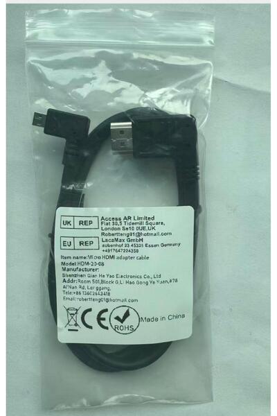 Choice 0.8M Micro HDMI to HDMI Angled Micro HDMI Cable 4K 60Hz HDMI to Micro ...