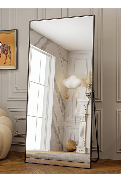 Taimi Extra Large Shatterproof Elegant Design Mirror 180 X 80 Cm - Black Meta...