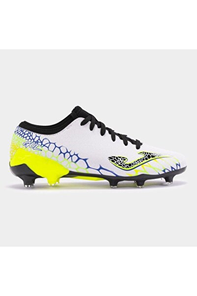 Joma Gol 2402 White Royal Green Firm Ground Men's White - Saks - Green Footba...