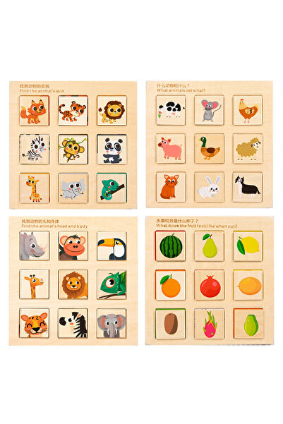 Choice As shown Wooden Logical Thinking Matching Puzzle Cognitive Board Monte...