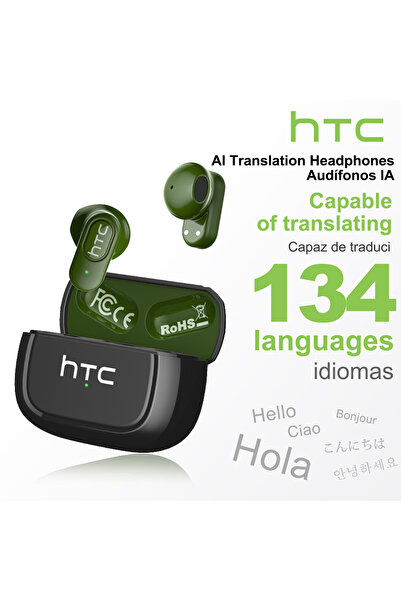 Choice سماعات أذن بلوتوث رياضية لاسلكية HTC NE51 بتقنية الذكاء الاصطناعي، بال...