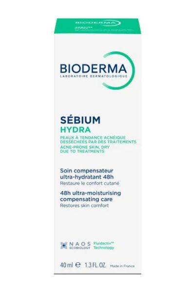 Bioderma كريم سيبيوم هيدرا المرطب والمجدد للبشرة، 40 مل