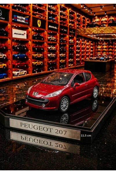 OYUNCAKSAHİLİ Peugeot 207 Diecast Metal Koleksiyon 11.5cm Model 1.36 Orjnal Ç...