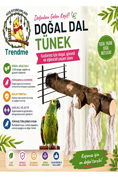 UniqBirdToys Trendme Natural String Parrot Bird Perch