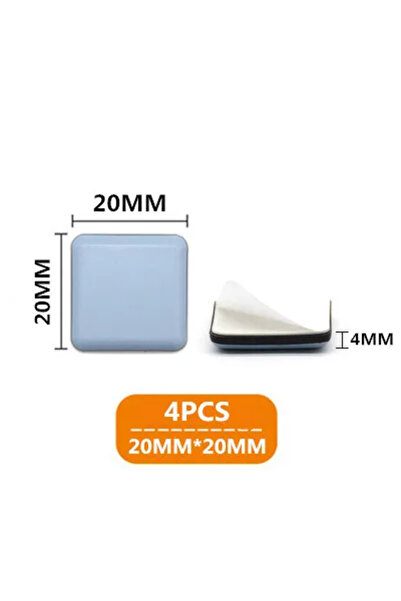 Choice Square 20x20mm 4pcs 4pcs/set Furniture Leg Slider Pads Anti Scratch Ea...