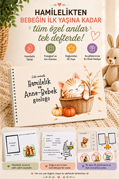 Lodos Hamilelikten Bebeğin İlk Yaşına Tüm Anılarınız Tek Defterde (Hediyelik ...