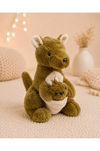 Şeker Adası Plush Mother and Baby Kangaroo 35 cm
