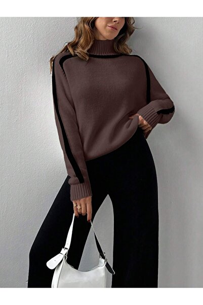 TOFAN TRİKO KNITTED SET WITH STRIPE DETAIL