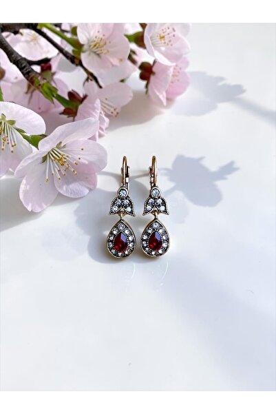 FAYRA ACCESSORIES Crystal Jewelled Small Water Drop Dangle Earrings