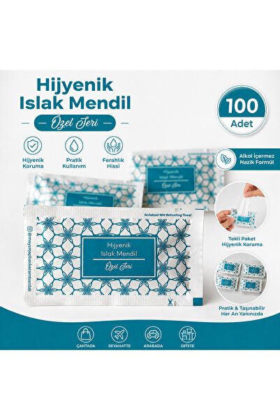 maycup Tekli Islak Mendil (TEK KULLANIMLIK) 6cm*10cm - 100adet